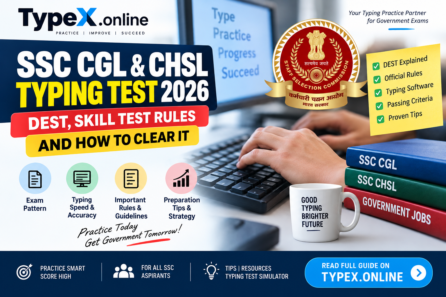 SSC CGL & CHSL Typing Test 2026: DEST, Skill Test Rules and How to Clear It