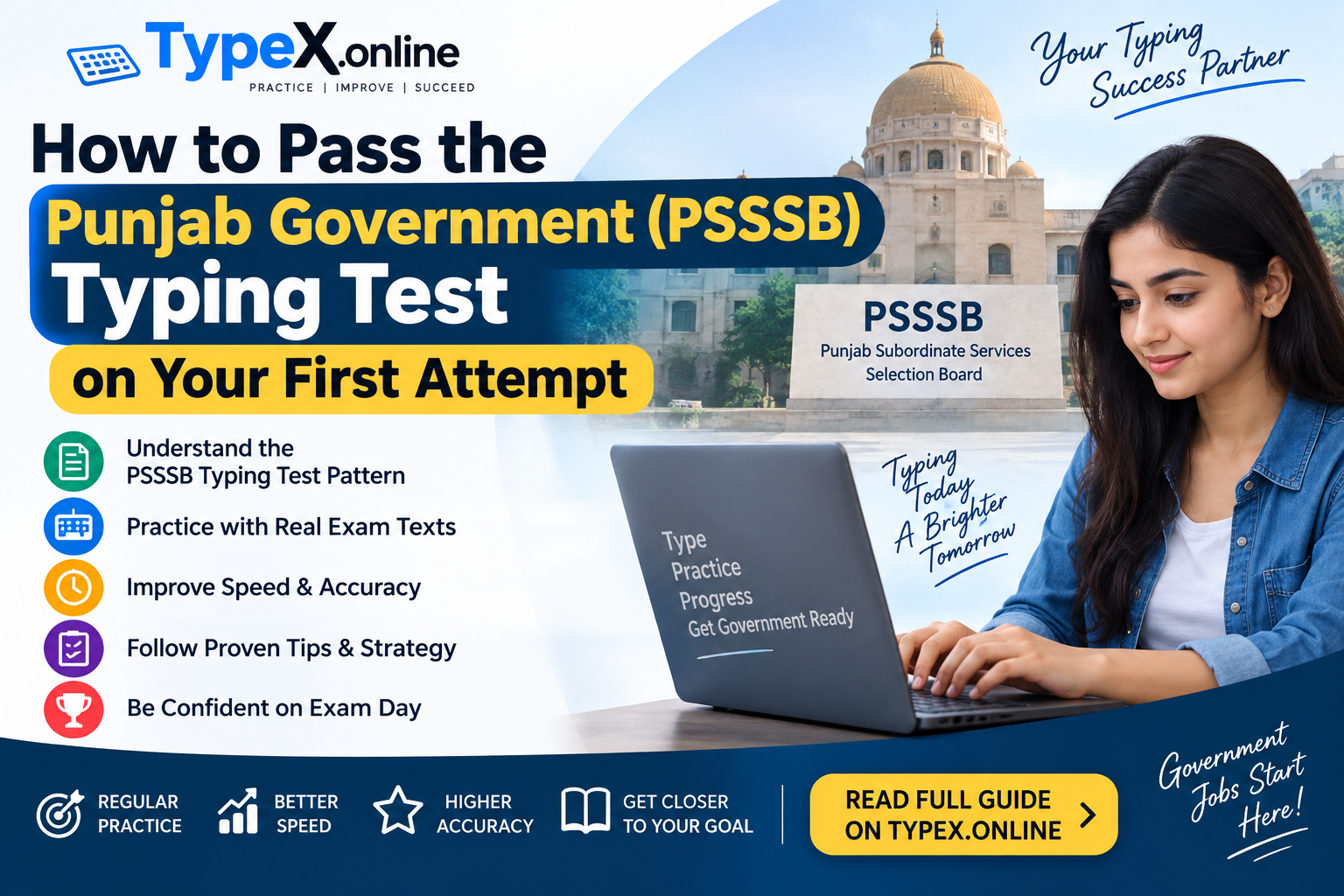 How to Pass the Punjab Government (PSSSB) Typing Test on Your First Attempt